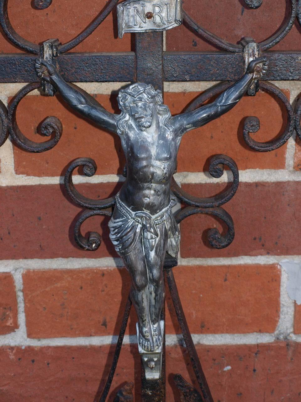 French 19th Century Garden Crucifix In Good Condition In Atlanta, GA