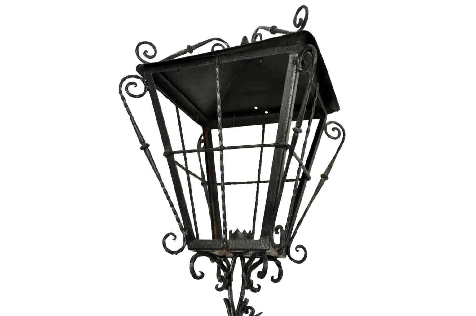 19th Century Pair of Spanish Iron Lanterns 1