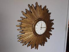 Exceptional and Rare Early 19th Century French Sunburst Clock