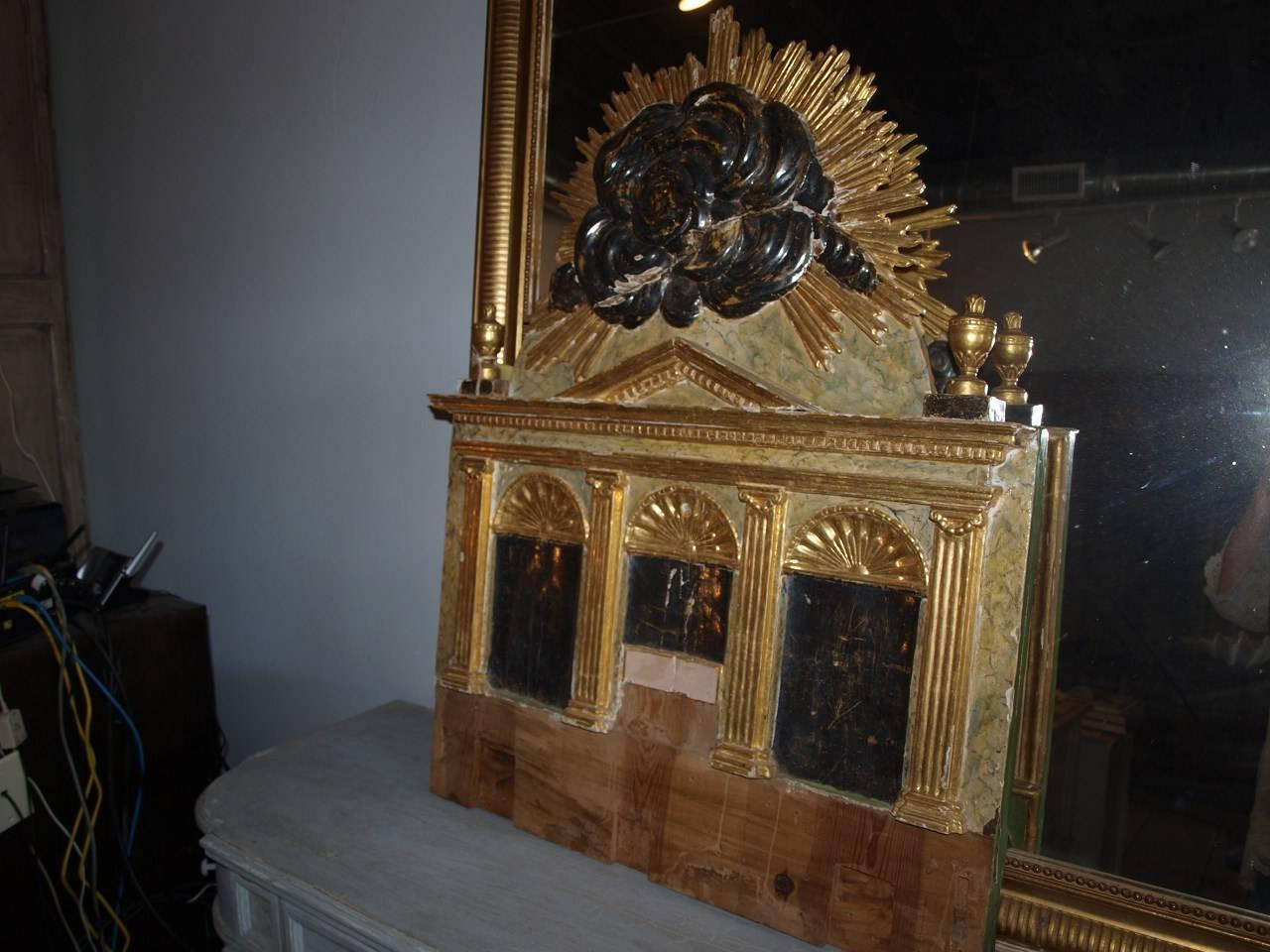 Gilt Outstanding Double-Sided 18th Century Italian Altar Fragment