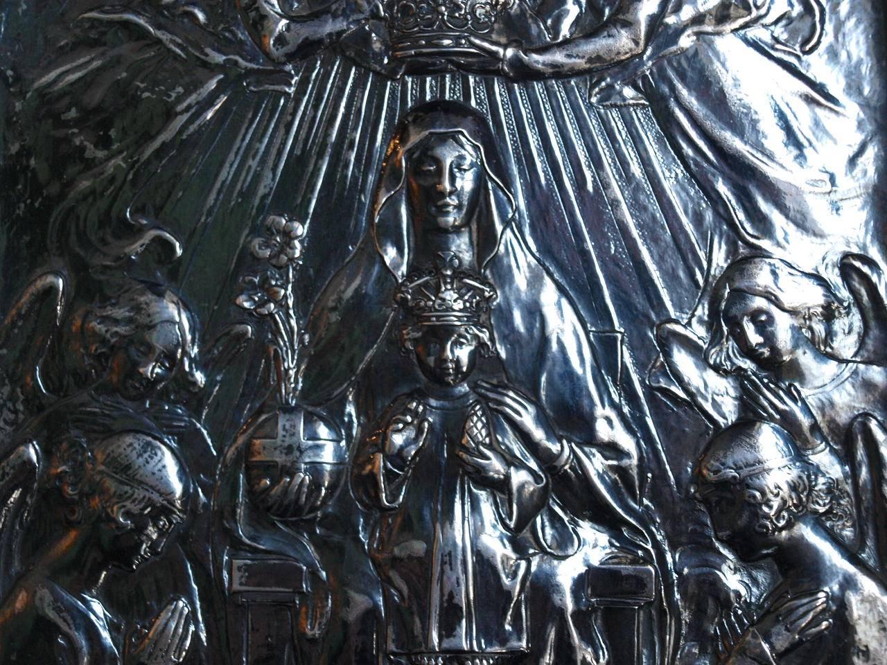 19th Century Silver Plaque of the Madonna of Monserrat 1