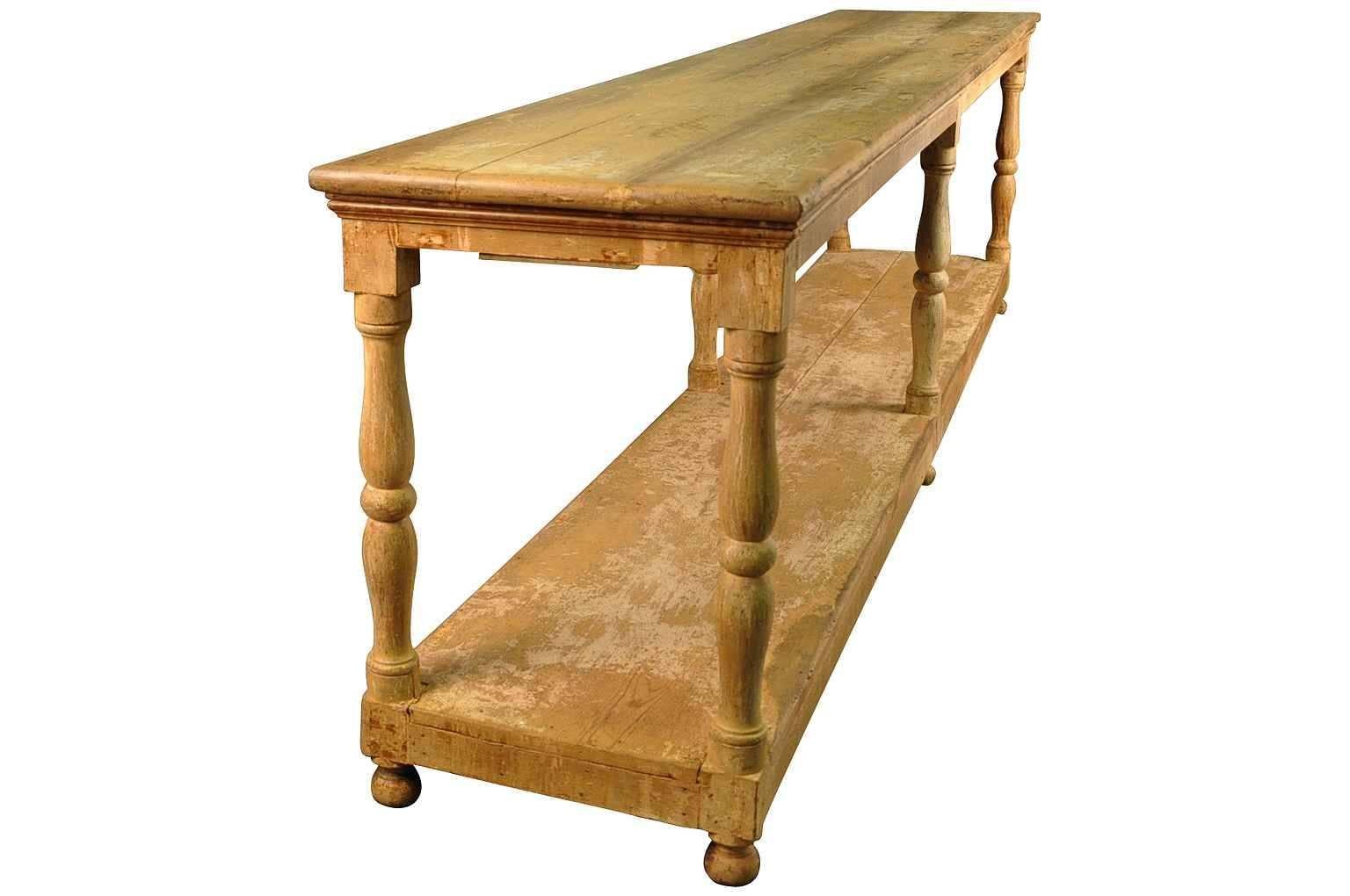 Bleached French 19th Century Draper Table Console