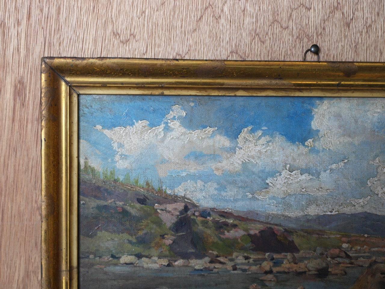 Spanish 19th Century Oil on Canvas Landscape Painting
