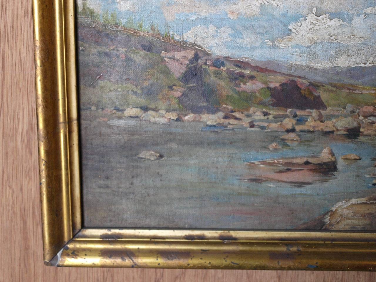 19th Century Oil on Canvas Landscape Painting 1