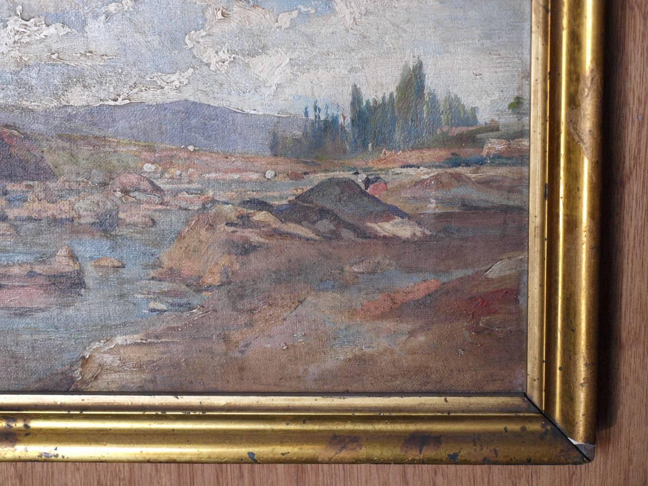 19th Century Oil on Canvas Landscape Painting 2