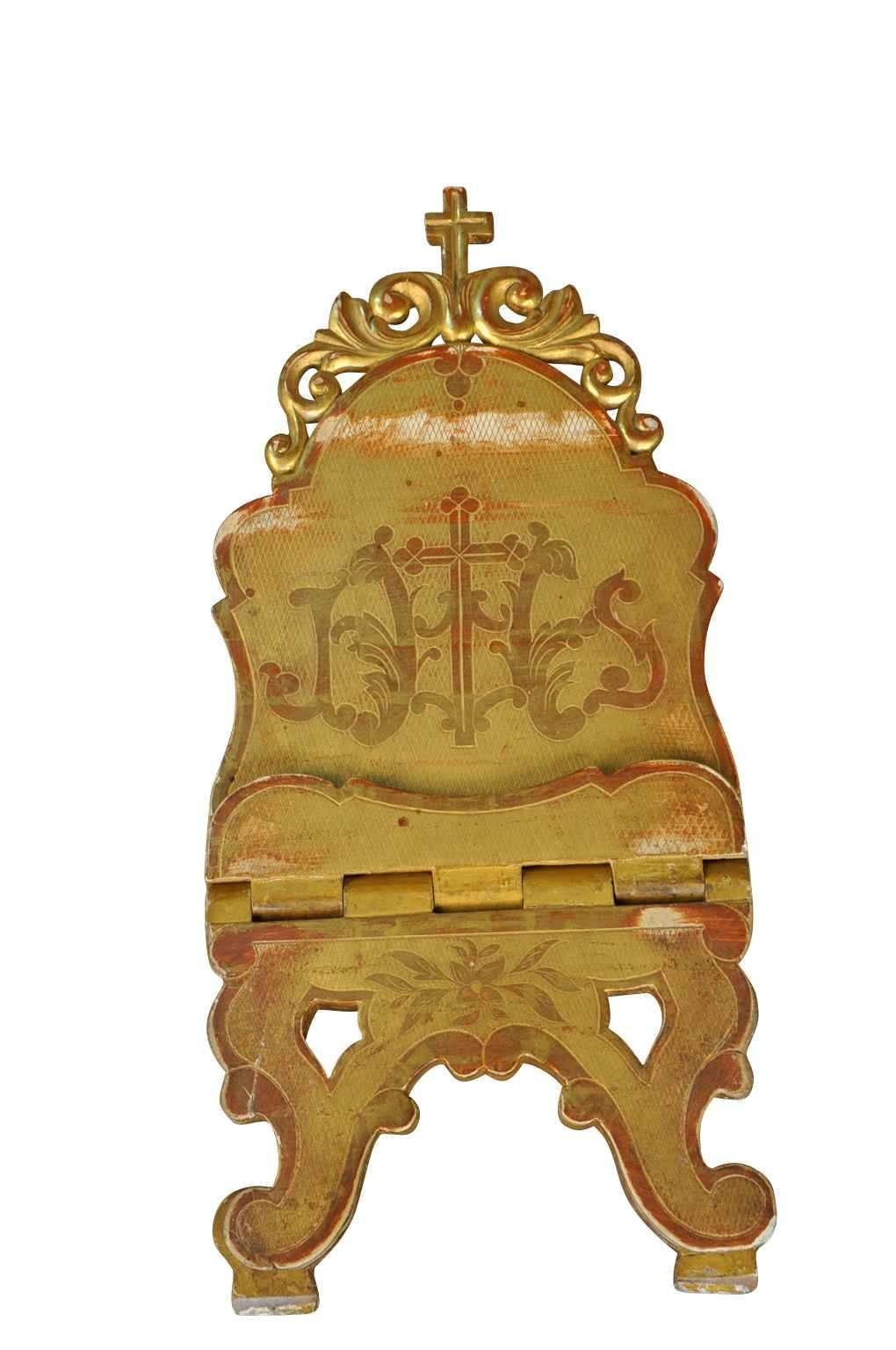 Giltwood 19th Century Gilt Bible Stand from Northern Italy