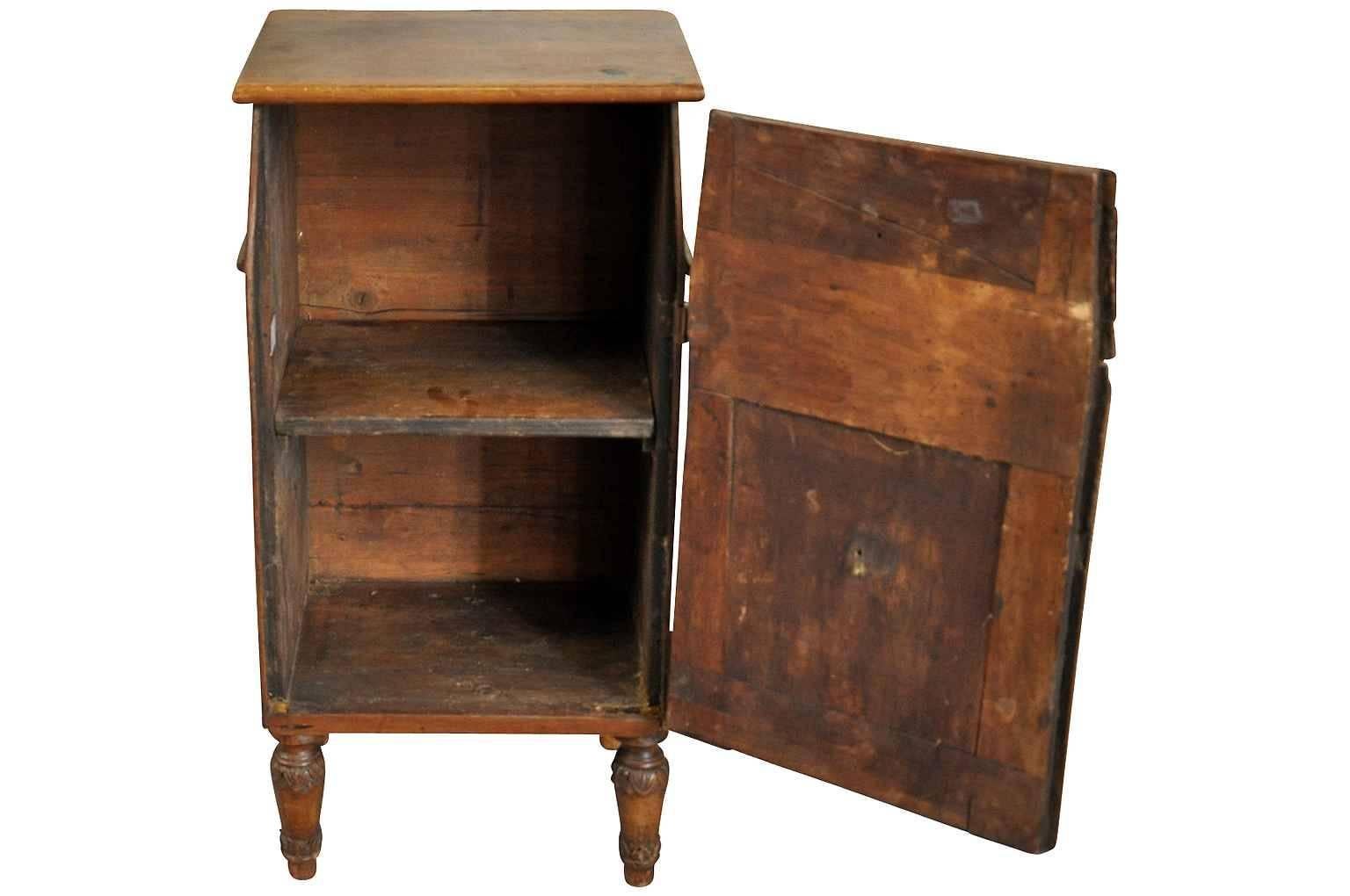 Walnut Italian Early 19th Century Side Cabinet or Nightstand