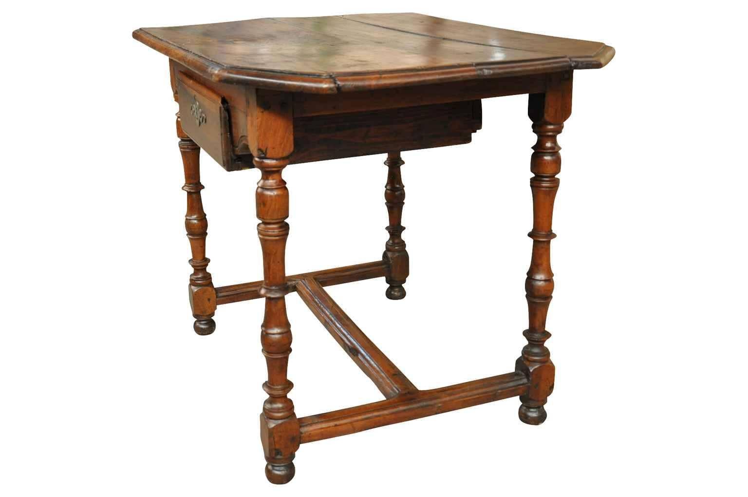 French 19th Century Louis XIII Style Side Table or Writing Desk In Excellent Condition In Atlanta, GA