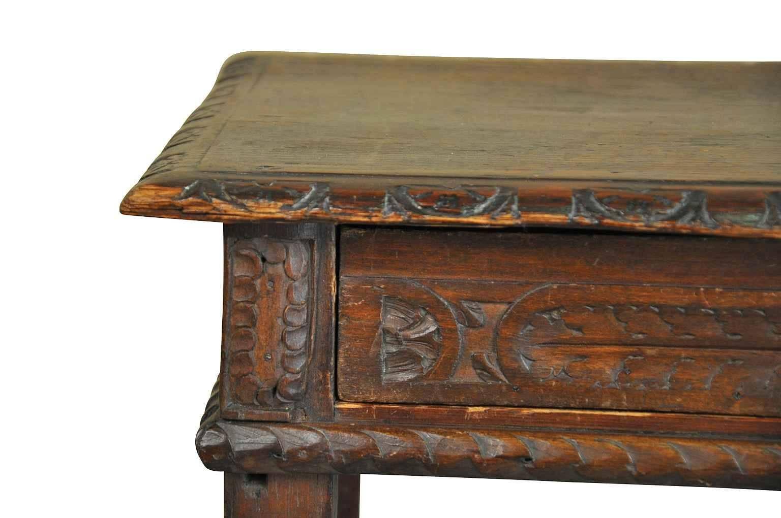 Pine French 19th Century Louis XVI Style Side Table or End Table For Sale