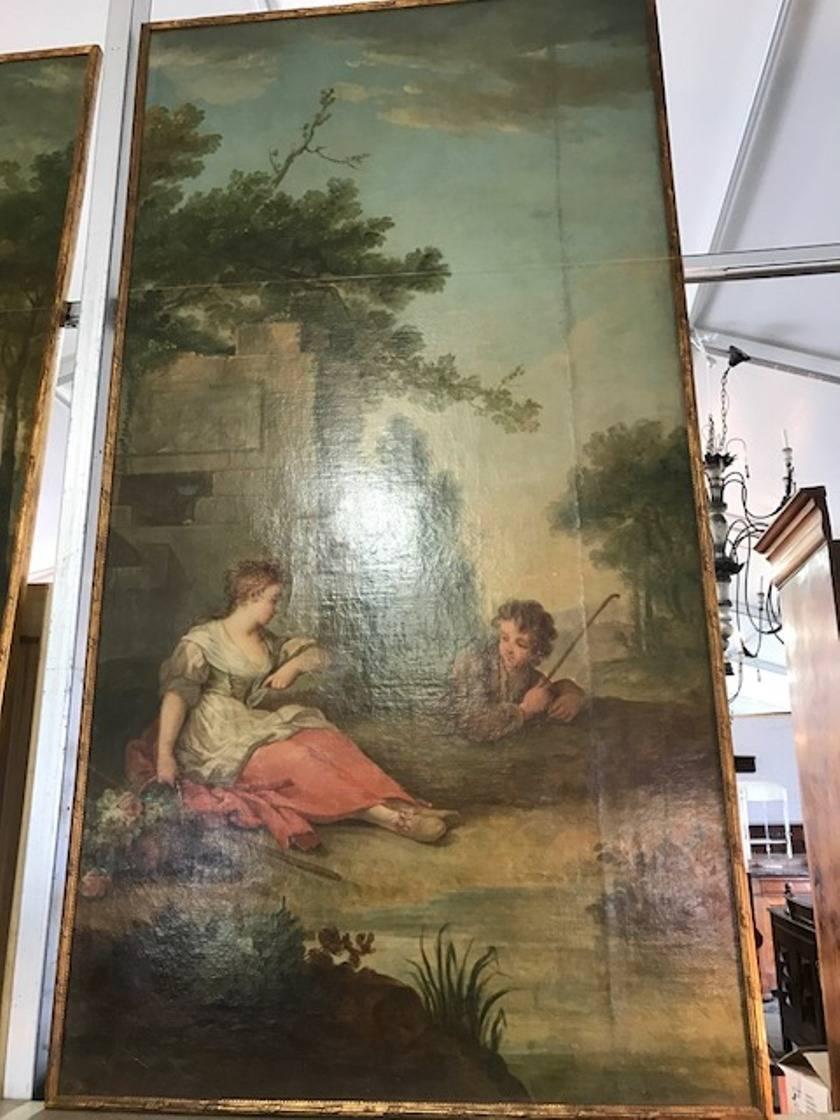 Monumental and Outstanding Pair of 18th Century French Paintings In Good Condition In Atlanta, GA