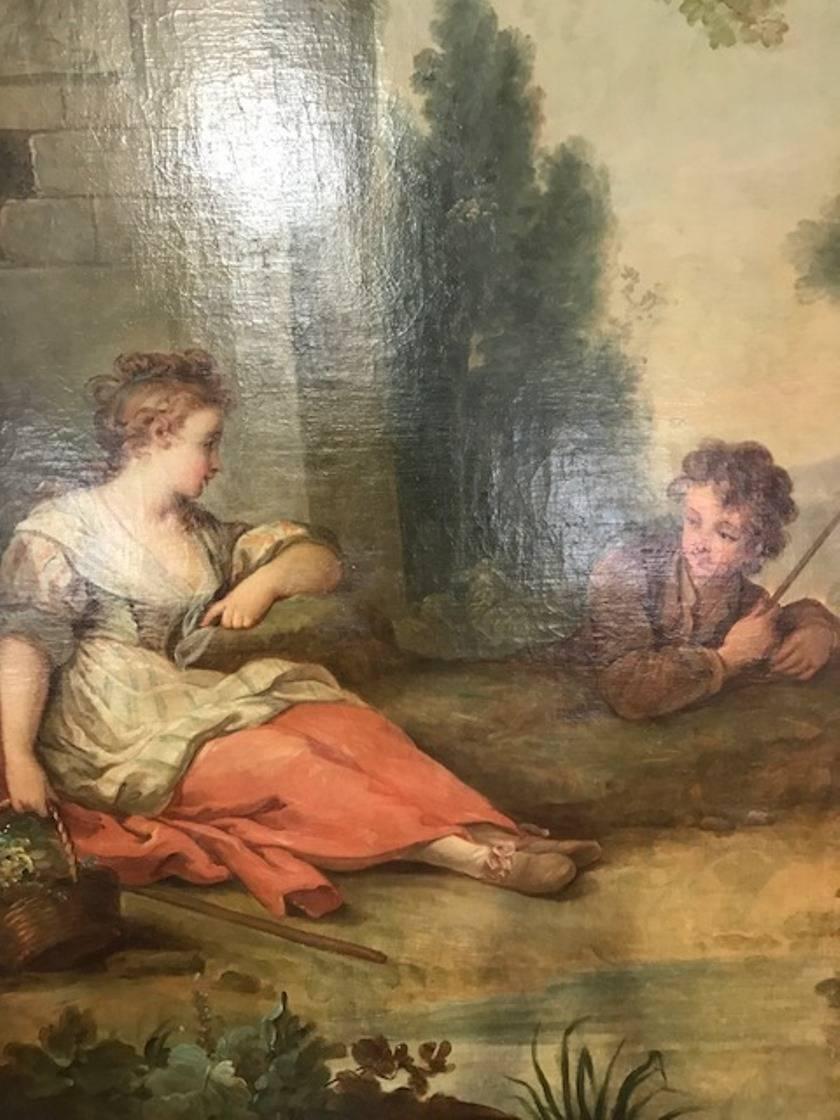 Monumental and Outstanding Pair of 18th Century French Paintings 2