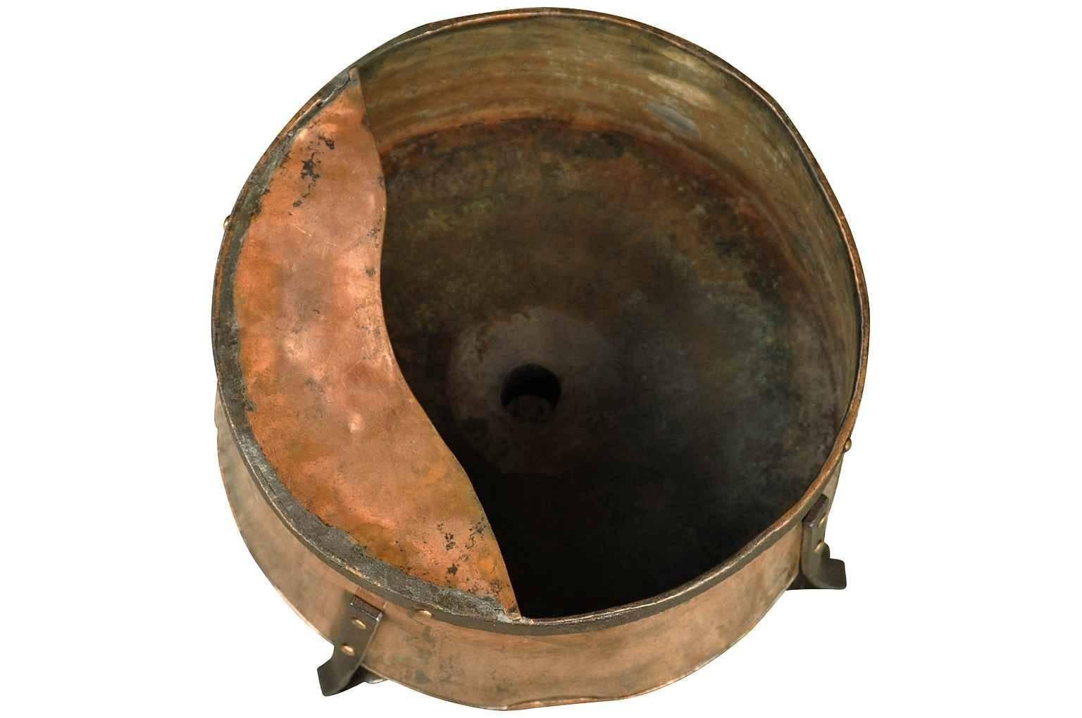 Copper French 19th Century Wine Barrel Funnel, Vessel