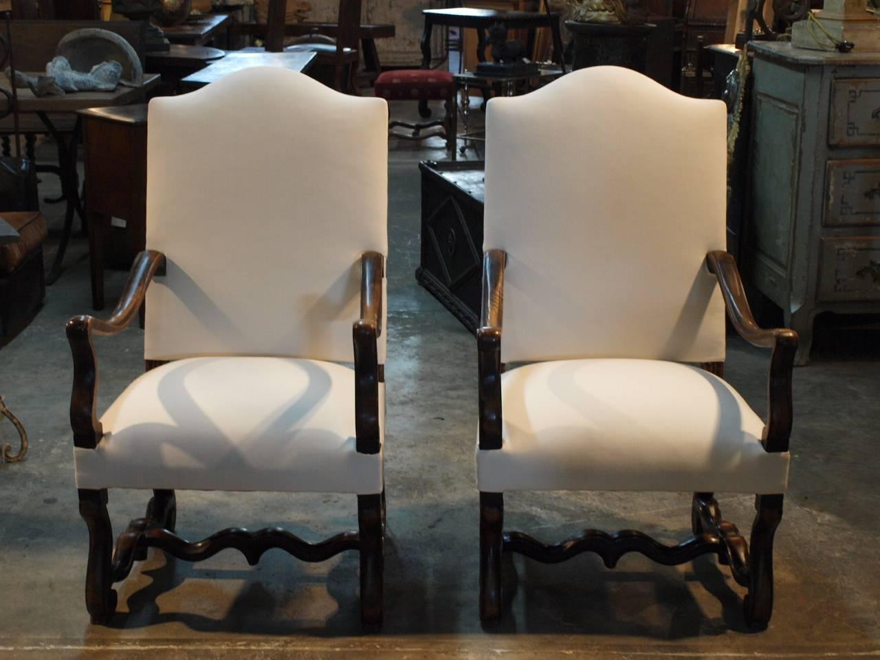 Pair of French Louis XIII Style Armchairs In Excellent Condition In Atlanta, GA