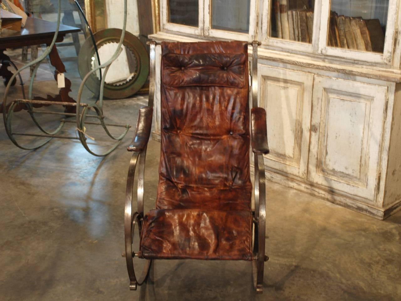 English Steel Rocking Chair In Good Condition In Atlanta, GA