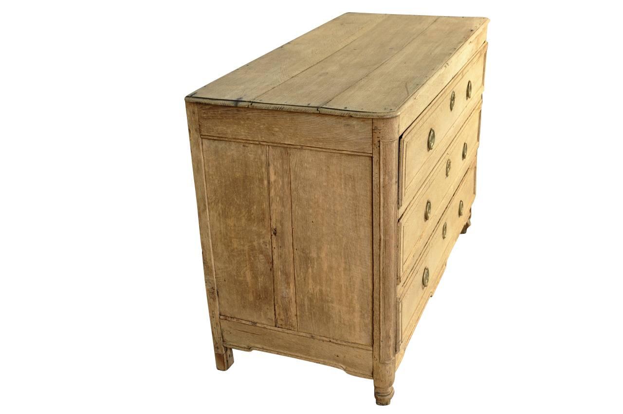 French Commode in Washed, Bleached Oak 1