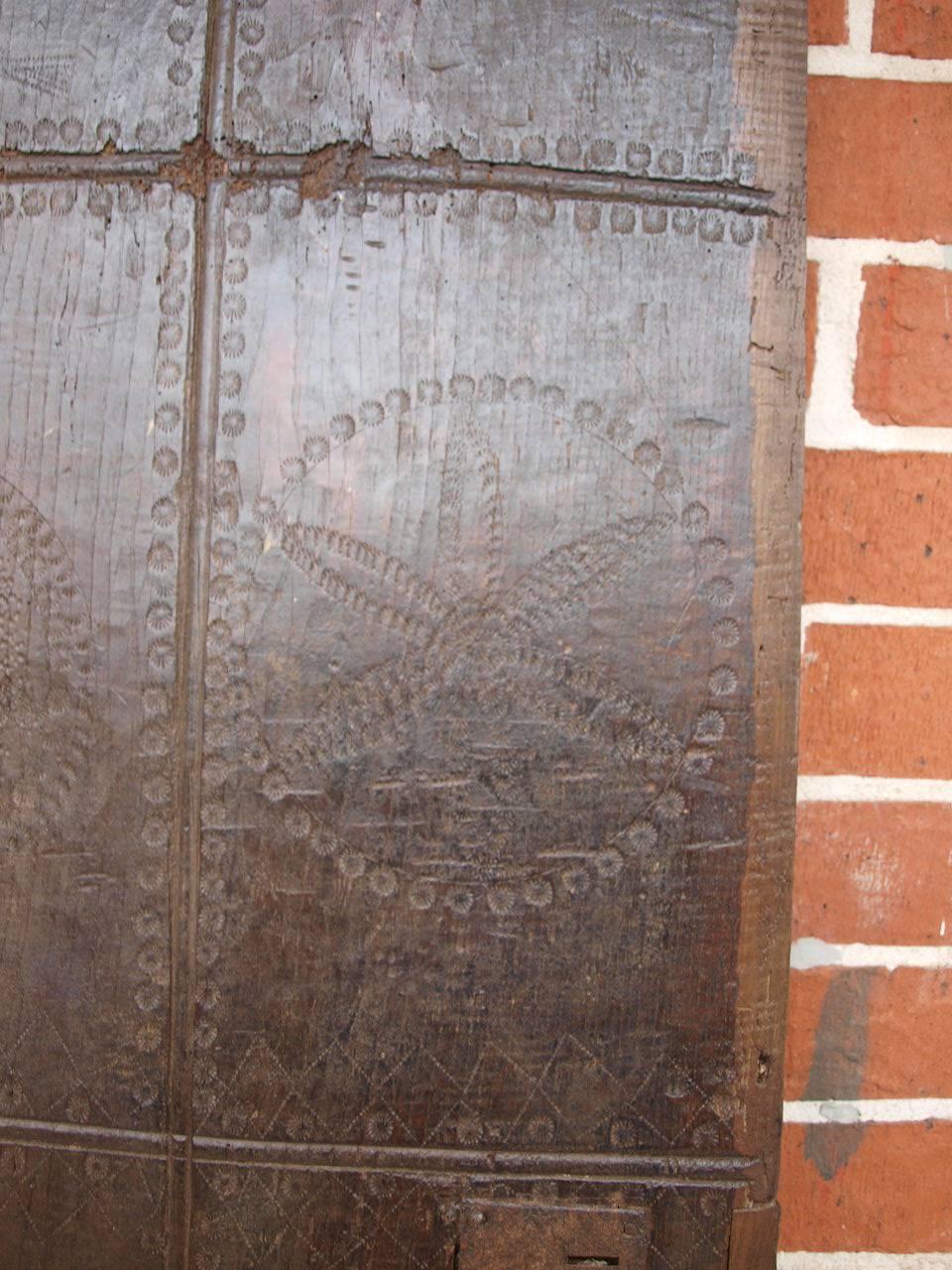 18th Century and Earlier Spanish Solid Walnut Board Carved Panel