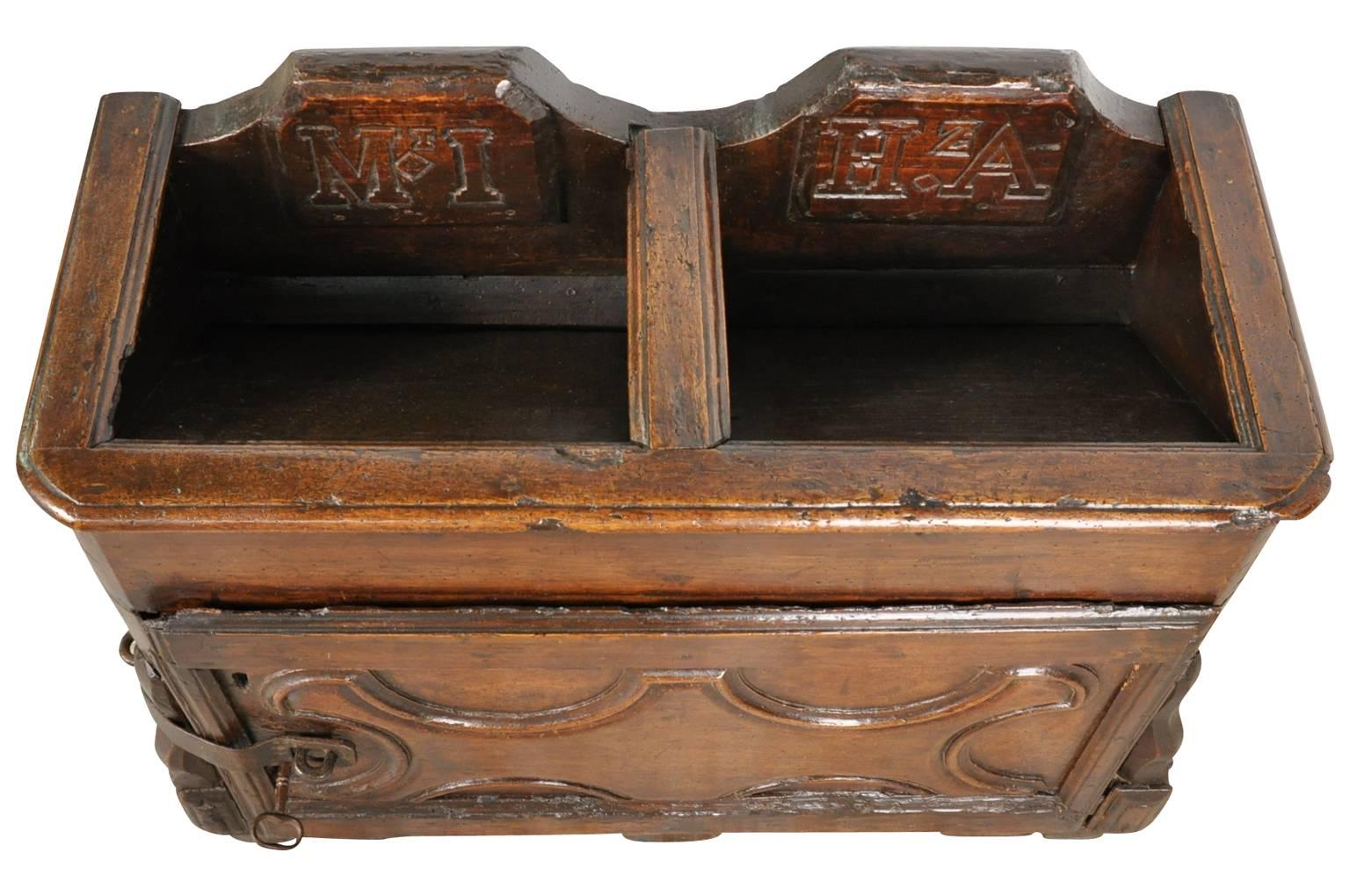 Italian 17th Century Primitive Collection Box For Sale 2