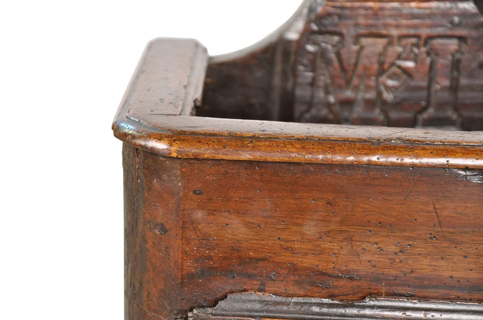 Italian 17th Century Primitive Collection Box For Sale 3