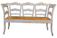 19th Century Painted Spanish Bench