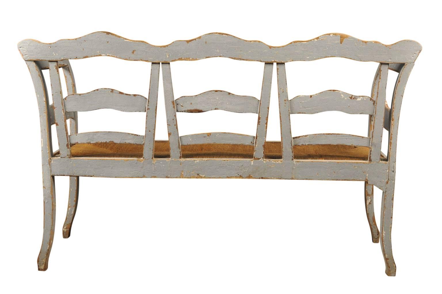 19th Century Painted Spanish Bench 3