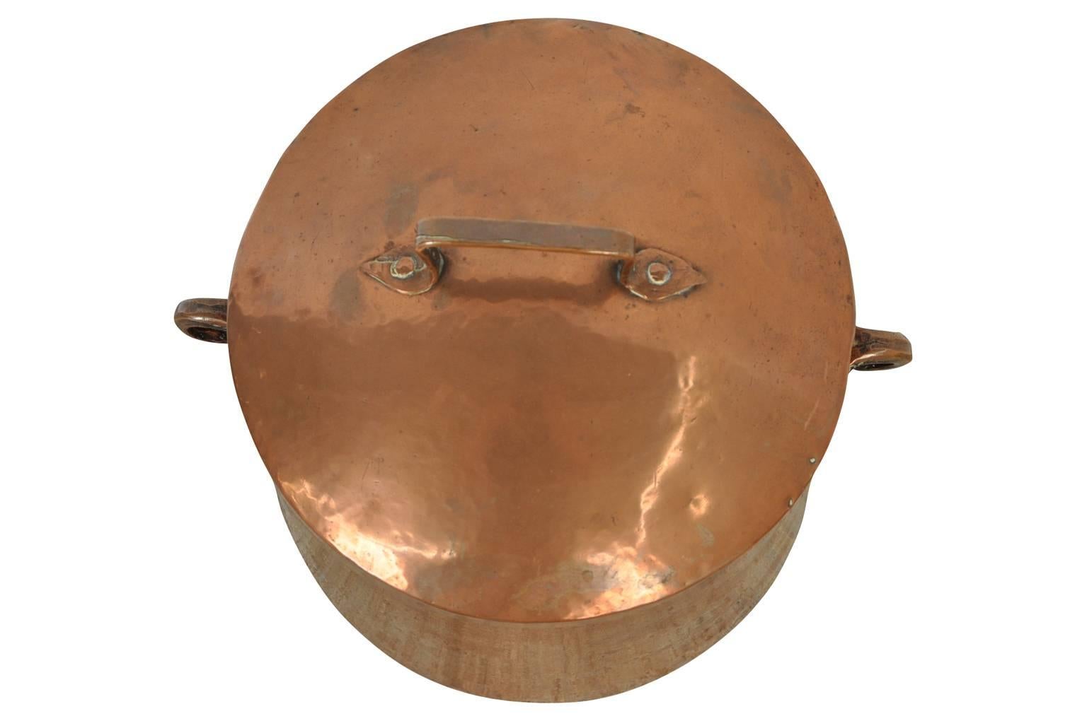 Spanish 18th Century Lidded Copper Pot 2