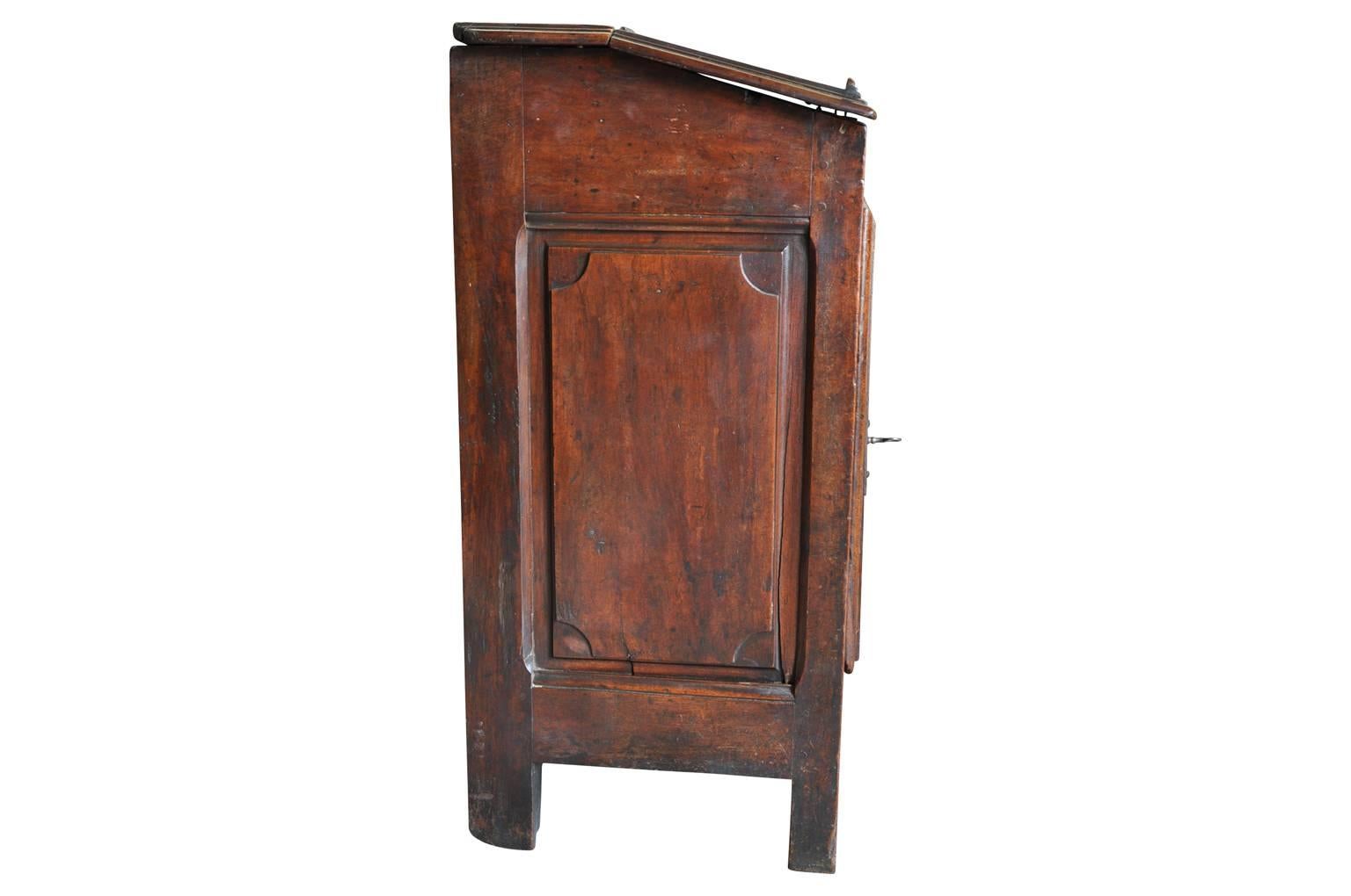 Walnut French, 18th Century Ecritoire, Side Cabinet