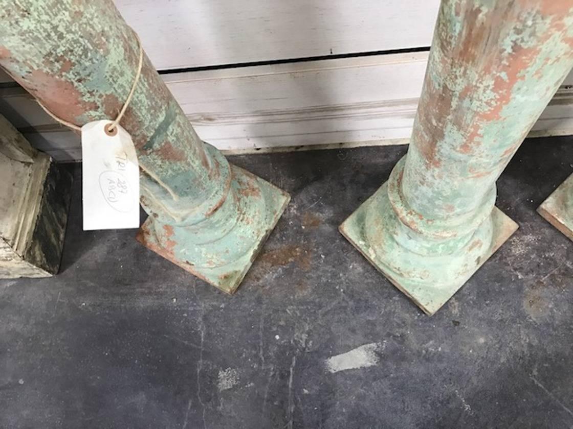 Sensational Set of Four 19th Century Spanish Columns in Cast Iron 4