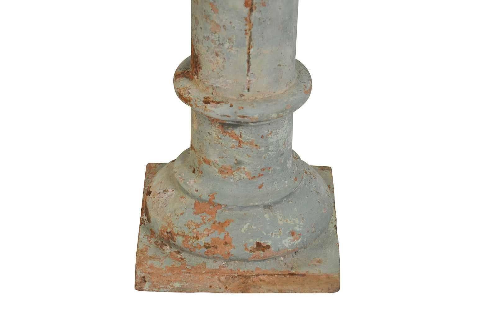Sensational Set of Four 19th Century Spanish Columns in Cast Iron 3