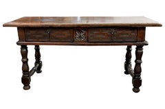 Spanish 18th Century Walnut Reflectoire Table or Desk