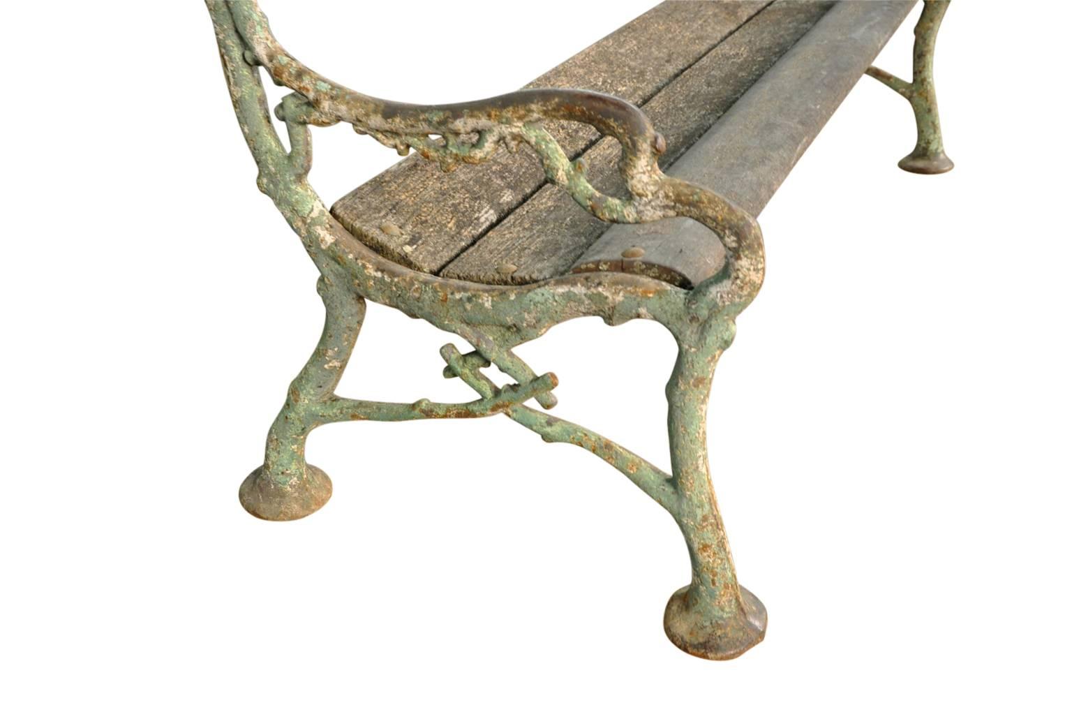 19th Century Outstanding French Garden Bench