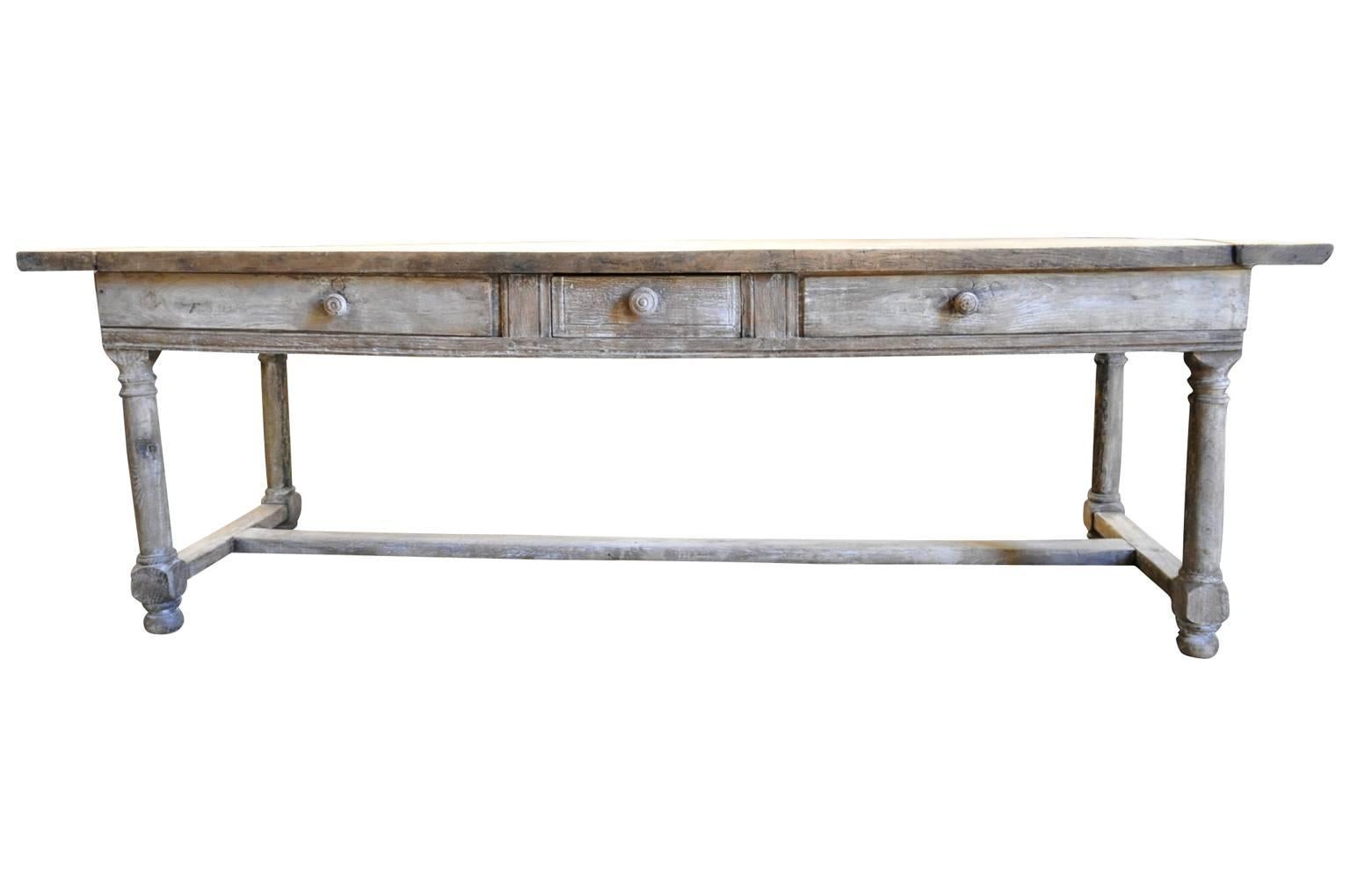 French 19th Century Trestle or Console Table In Excellent Condition In Atlanta, GA
