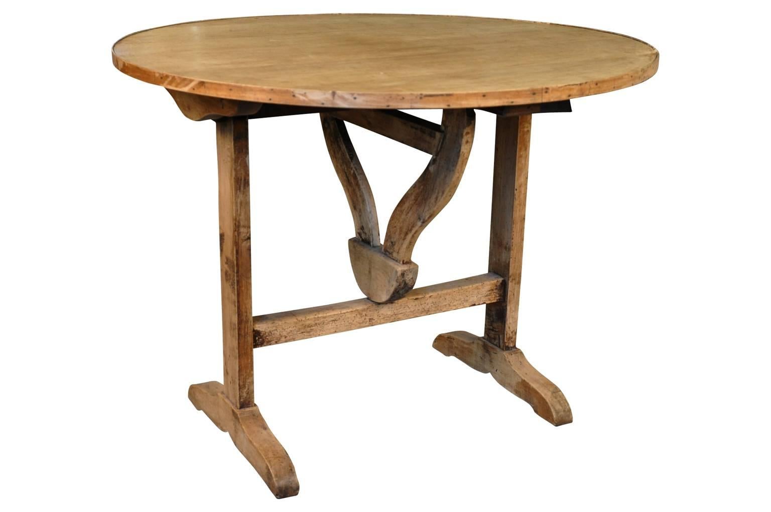 Walnut French 19th Century Table Vigneron Wine Tasting Table
