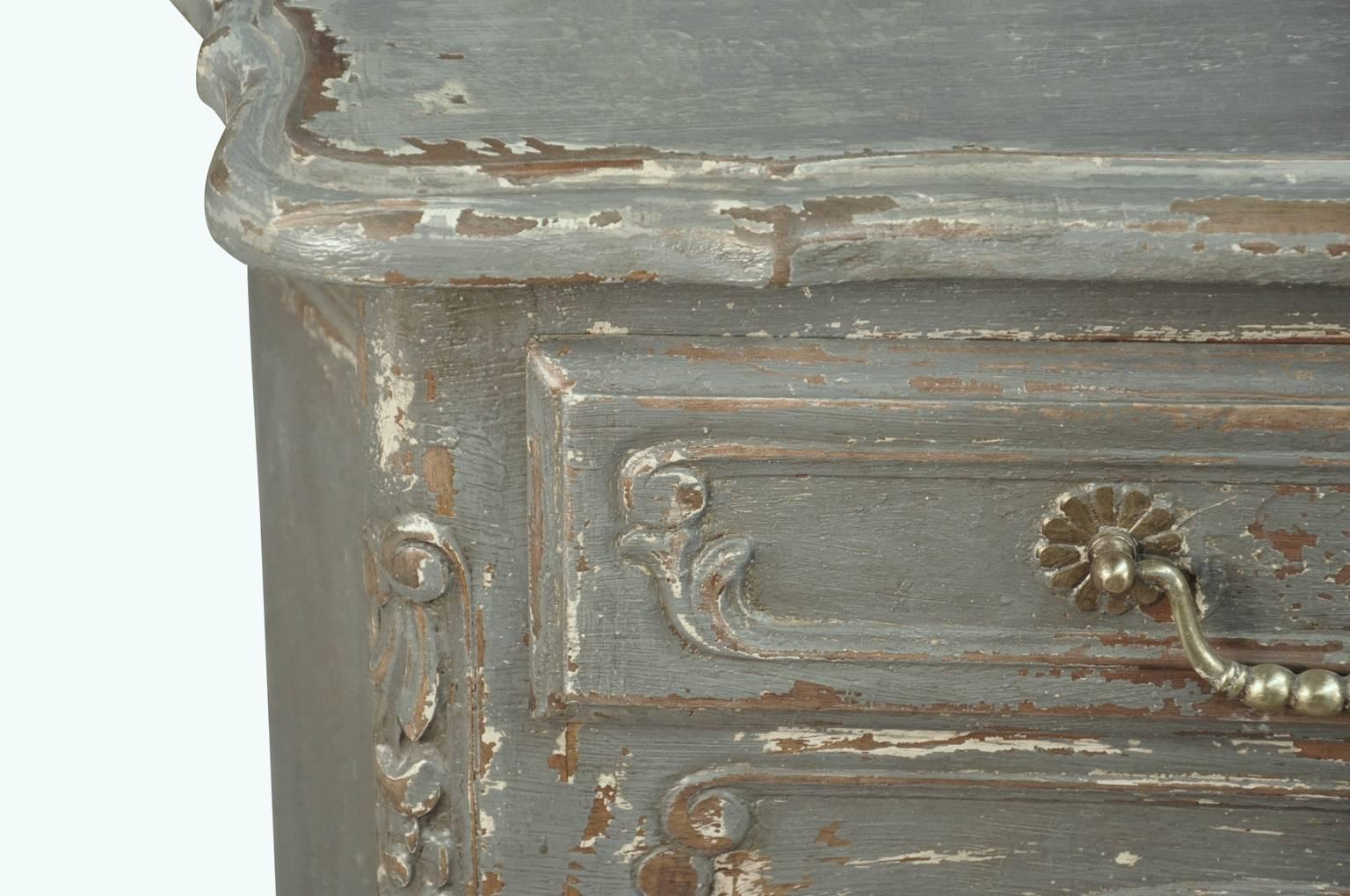 French, Early 20th Century Provencal Buffet, Enfilade in Painted Wood 1