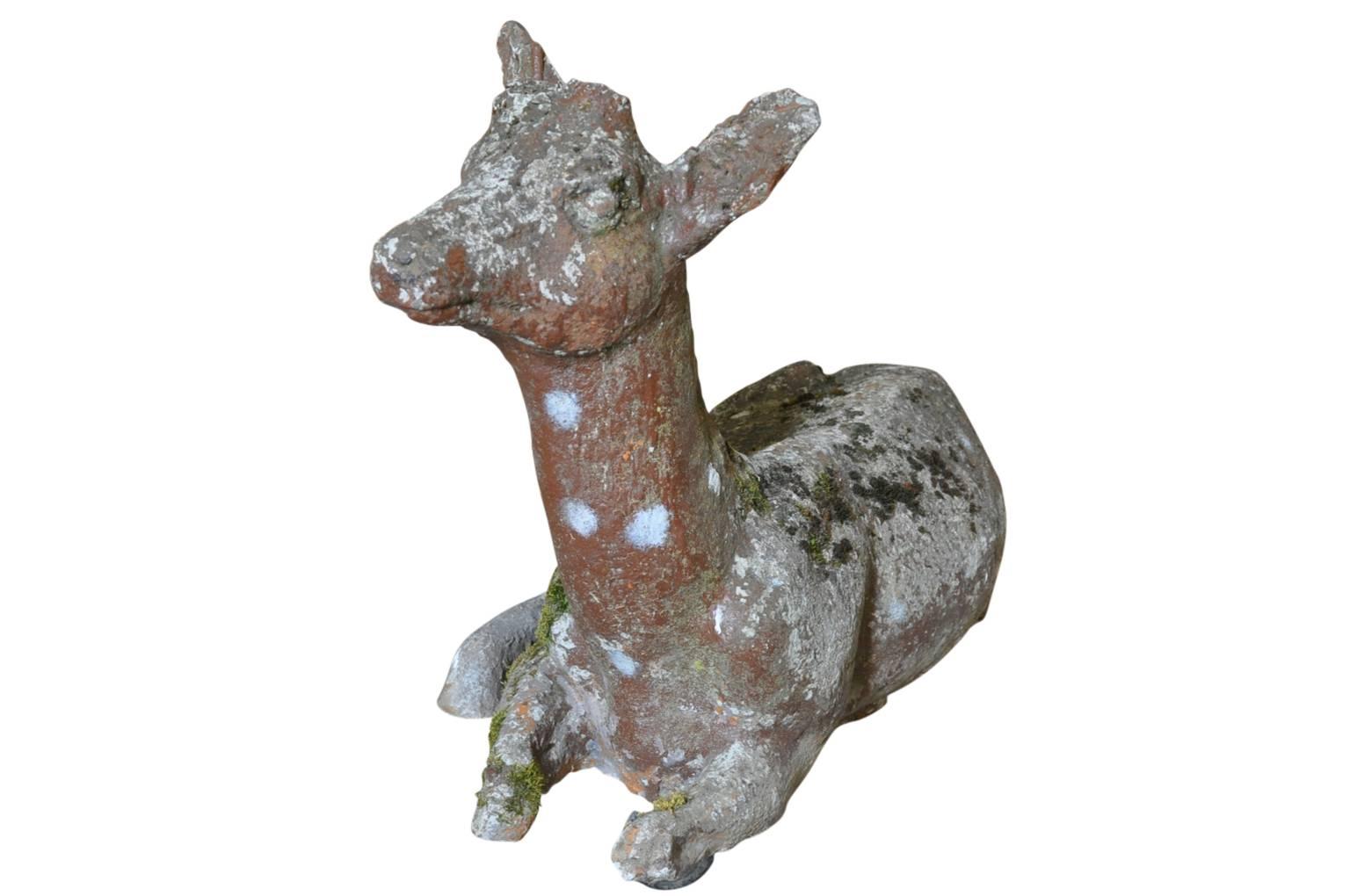 French 19th Century Deer Statue In Excellent Condition In Atlanta, GA