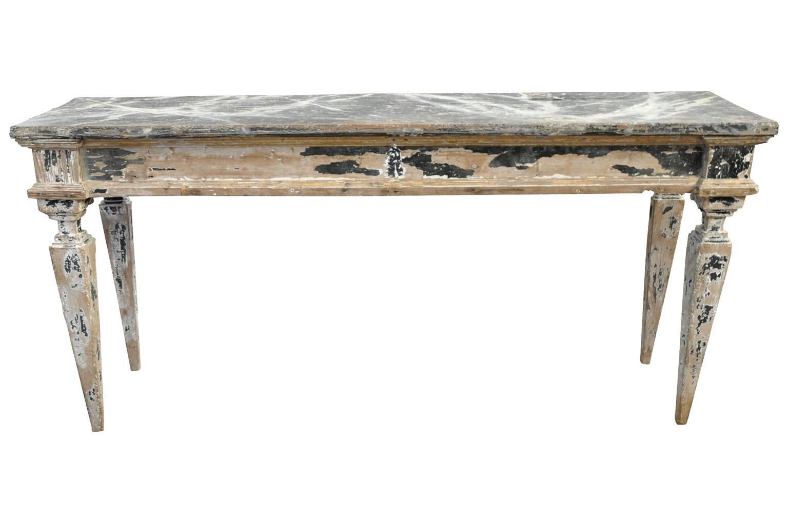 Contemporary Pair of Spanish Painted Wood Console Tables
