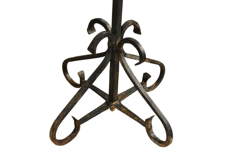 Spanish 18th Century Iron Torchere For Sale at 1stDibs