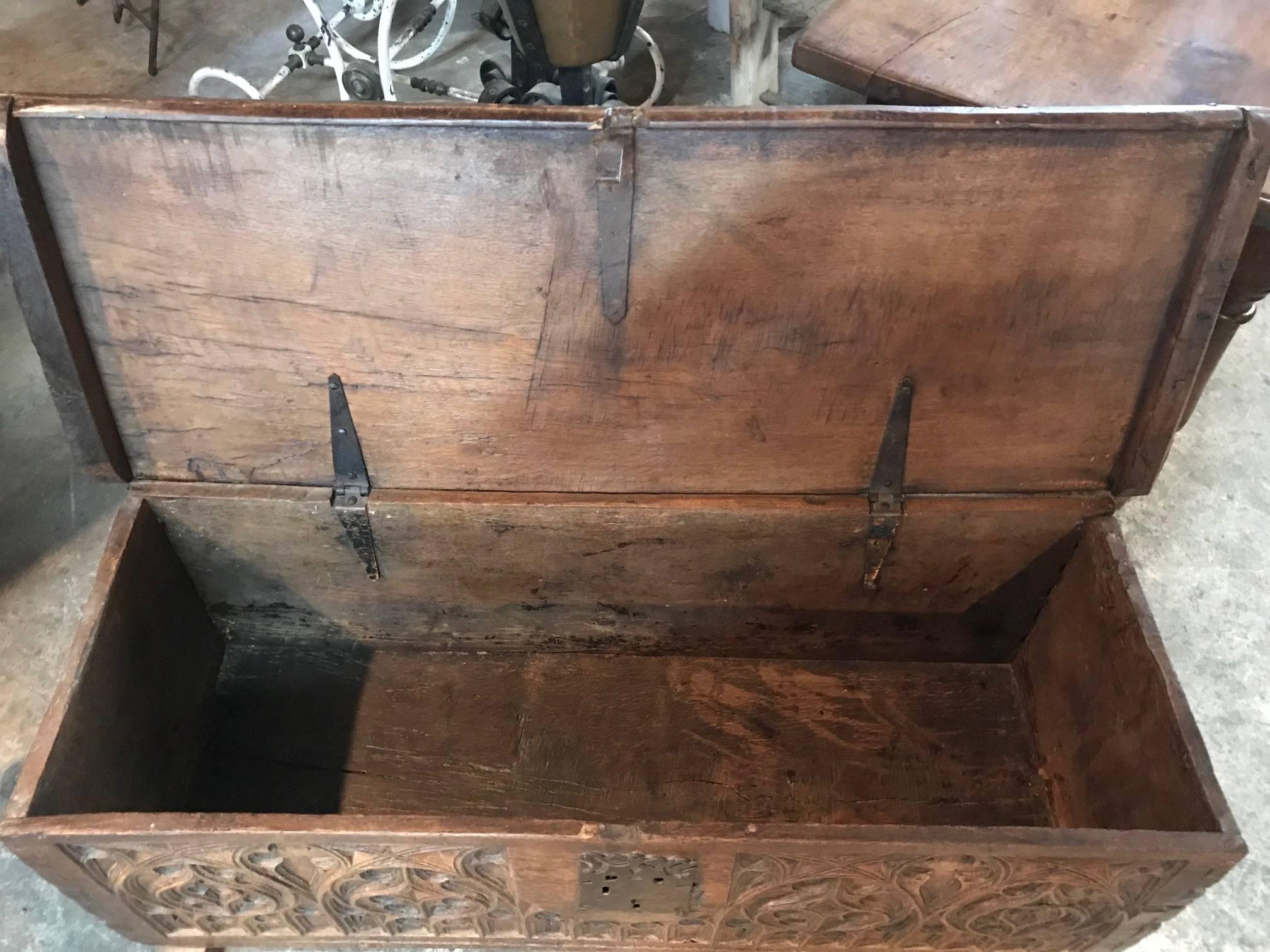 French 18th Century Gothic Style Trunk, Coffre 2