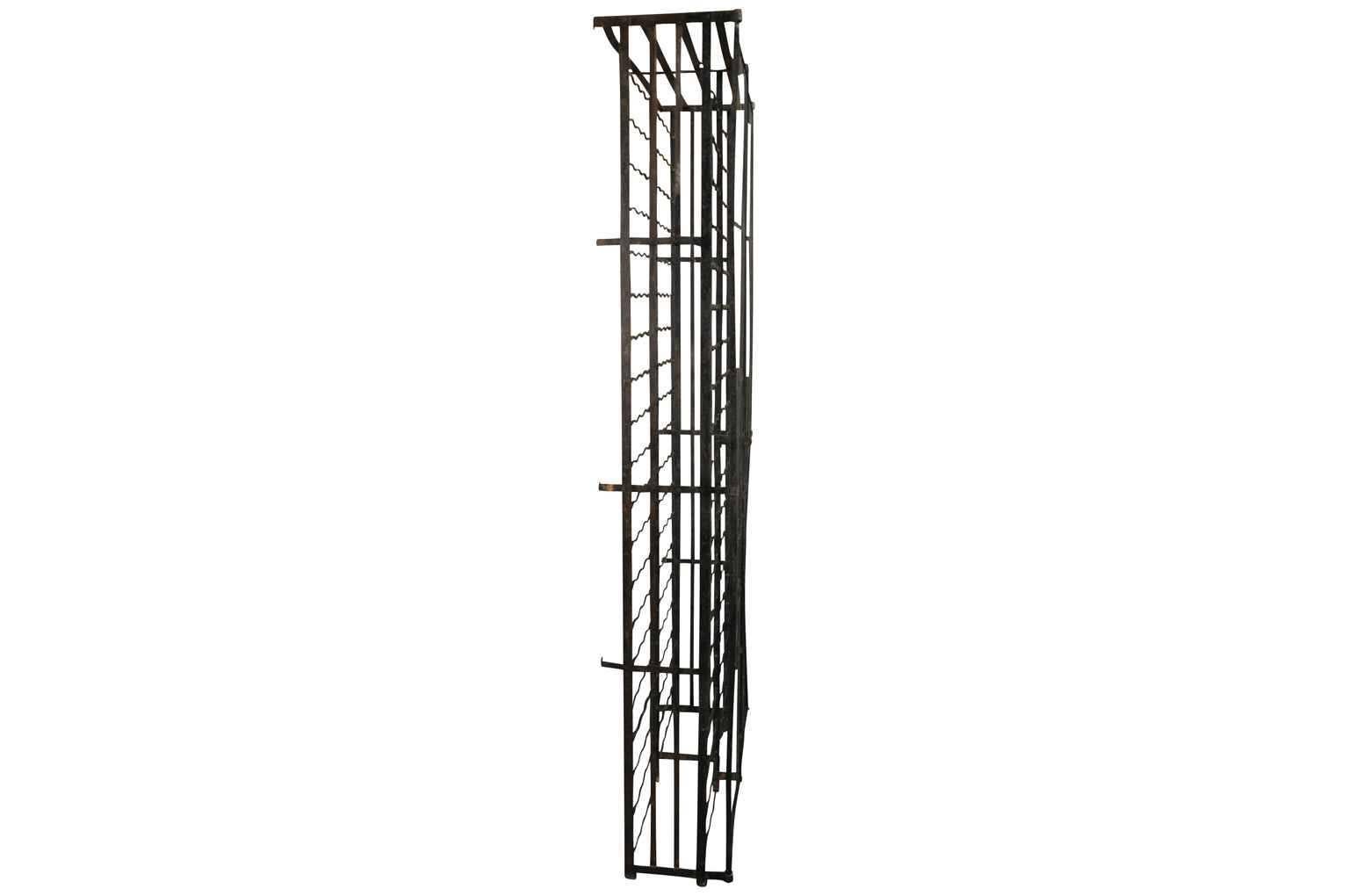 20th Century Monumental French Wine Cage in Iron