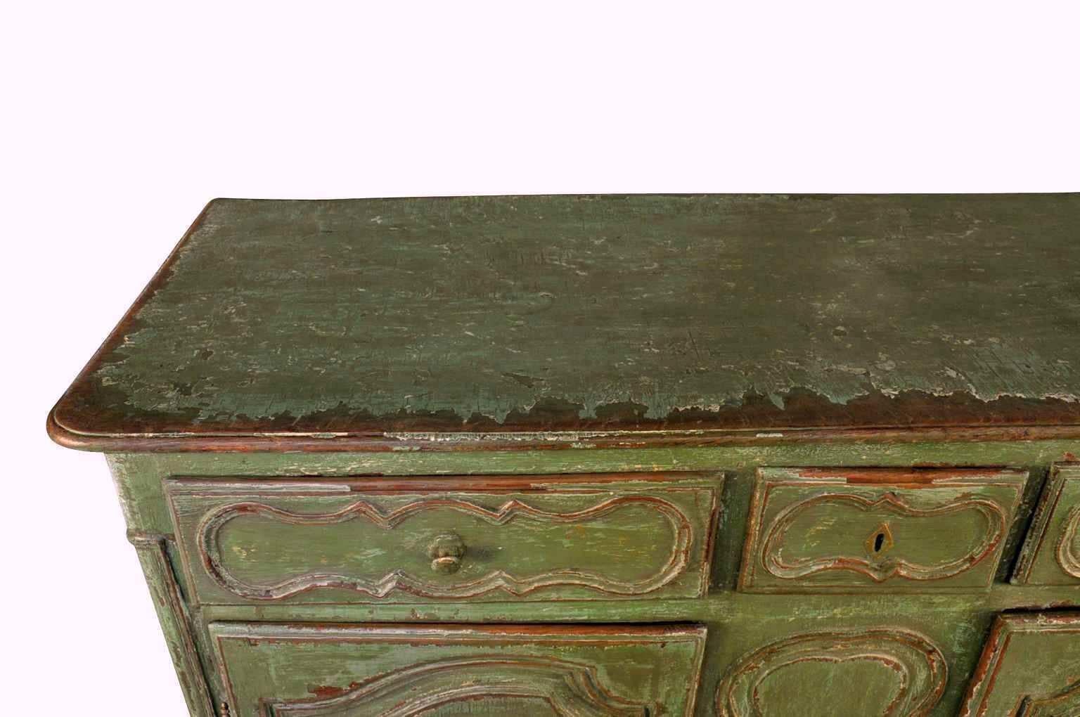 French Provencal 18th Century Buffet in Painted Wood For Sale 3