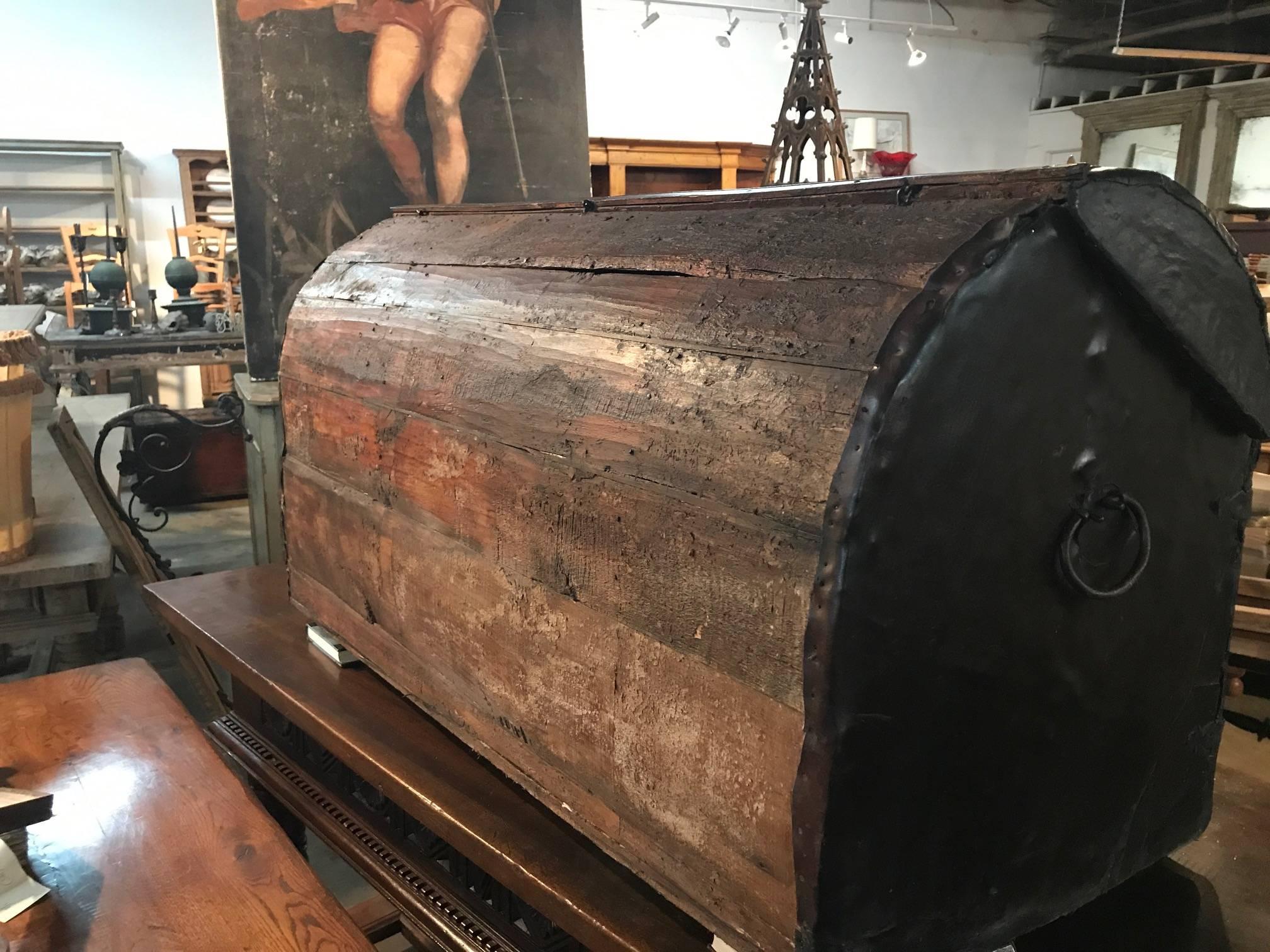 Outstanding, French 17th Century Marriage Trunk For Sale 4