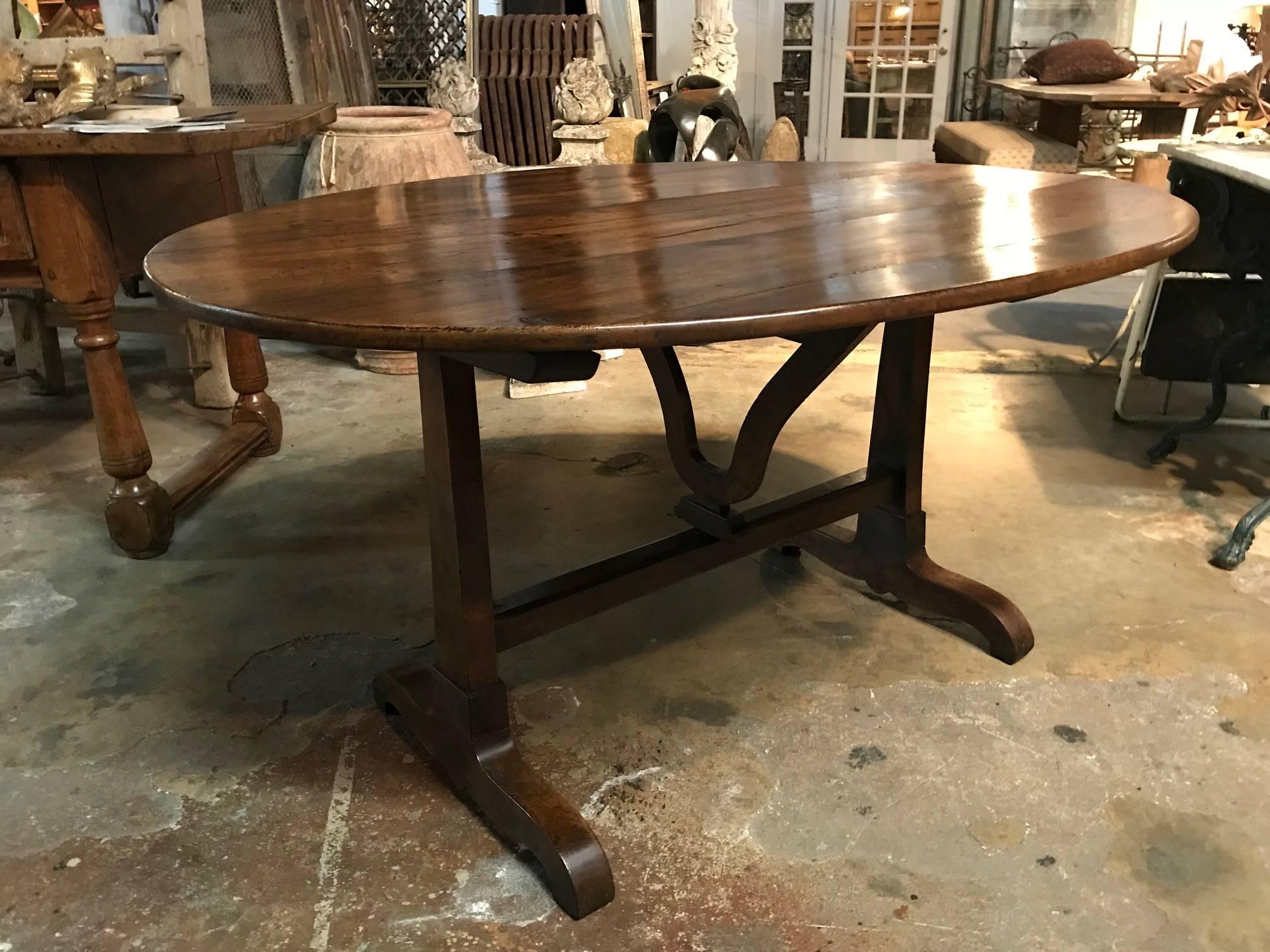 French 19th Century Walnut Wine Tasting Table