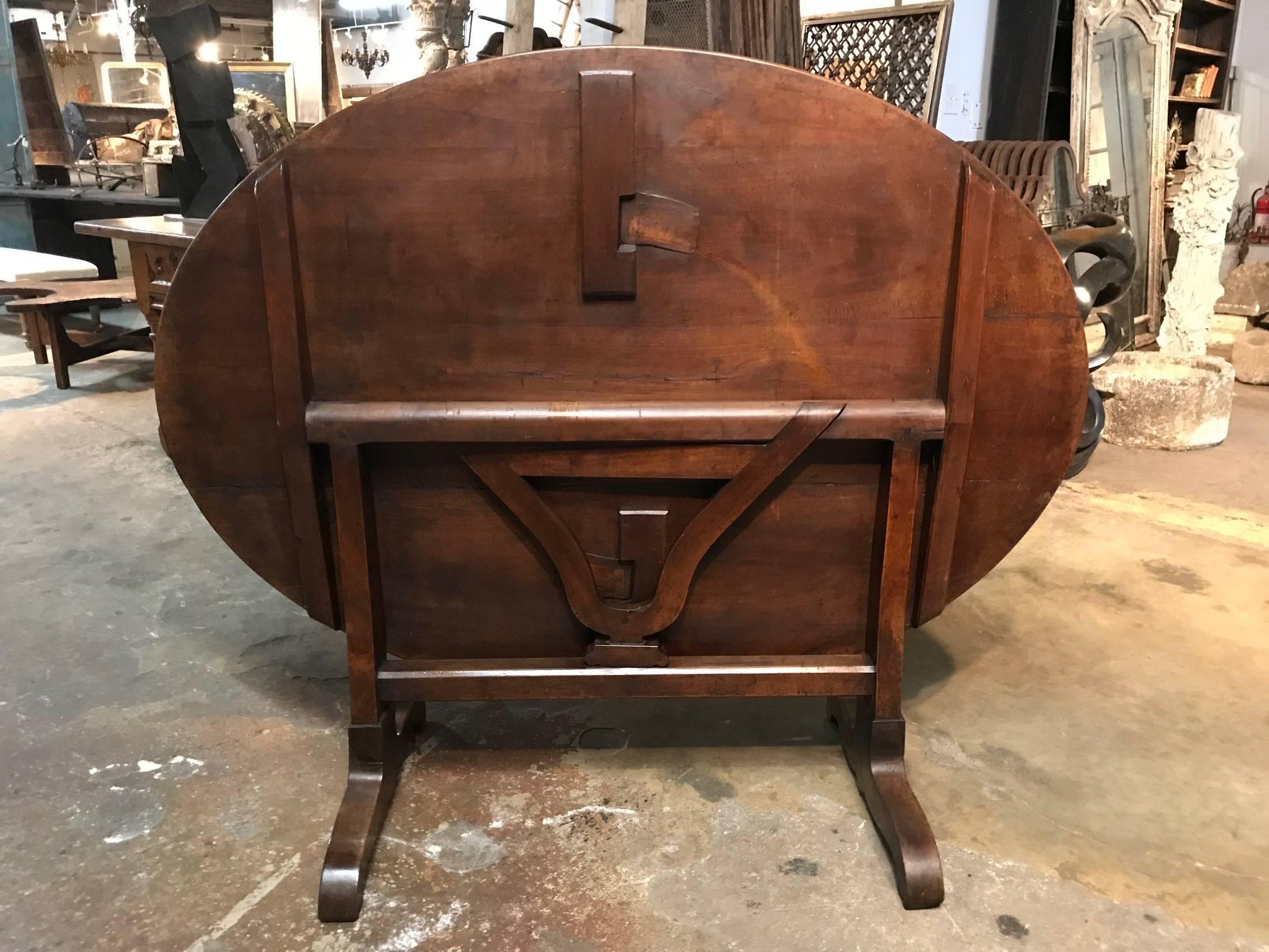 19th Century Walnut Wine Tasting Table 4