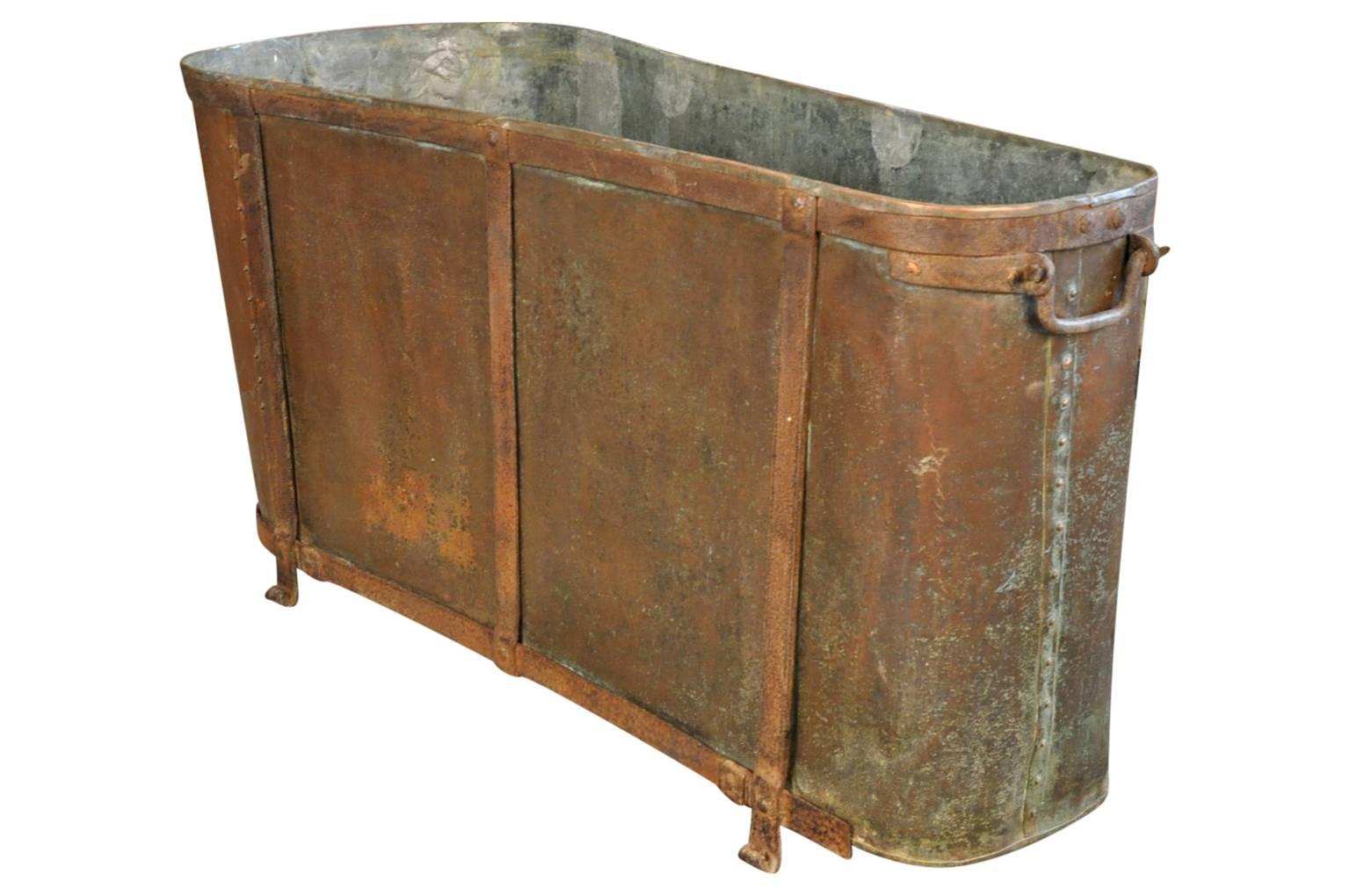 French 19th Century Copper Bathtub 1