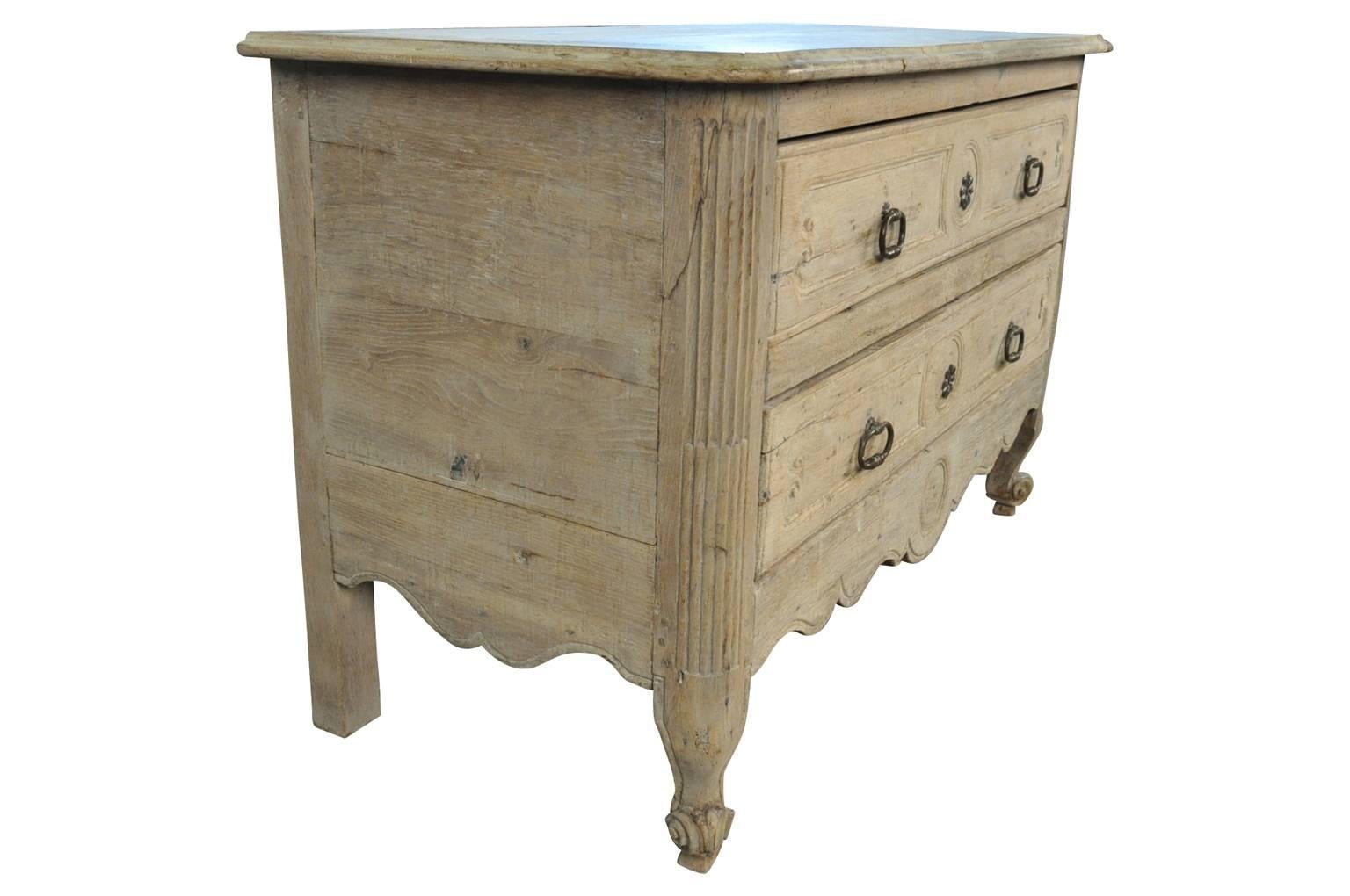 Bleached French 18th Century Commode