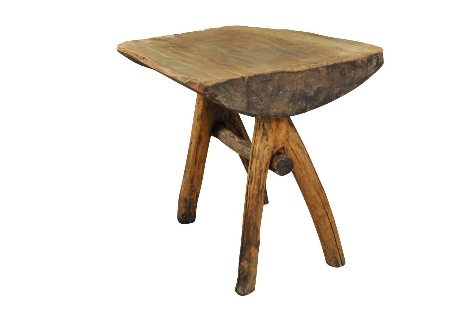Wood Rustic 19th Century Spanish Bistro Table