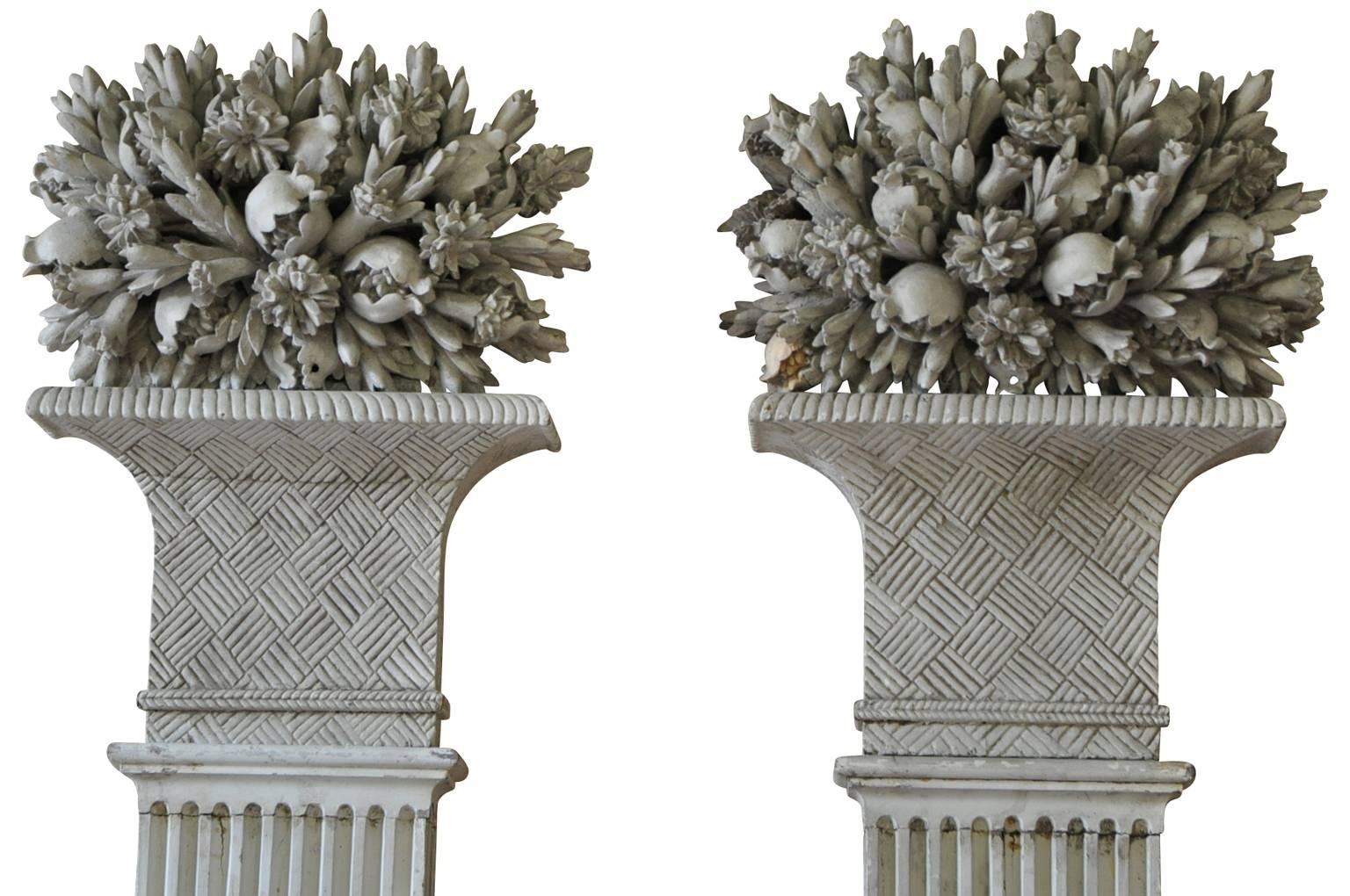 French Exquisite Pair of Louis XVI Period Pilasters, Columns