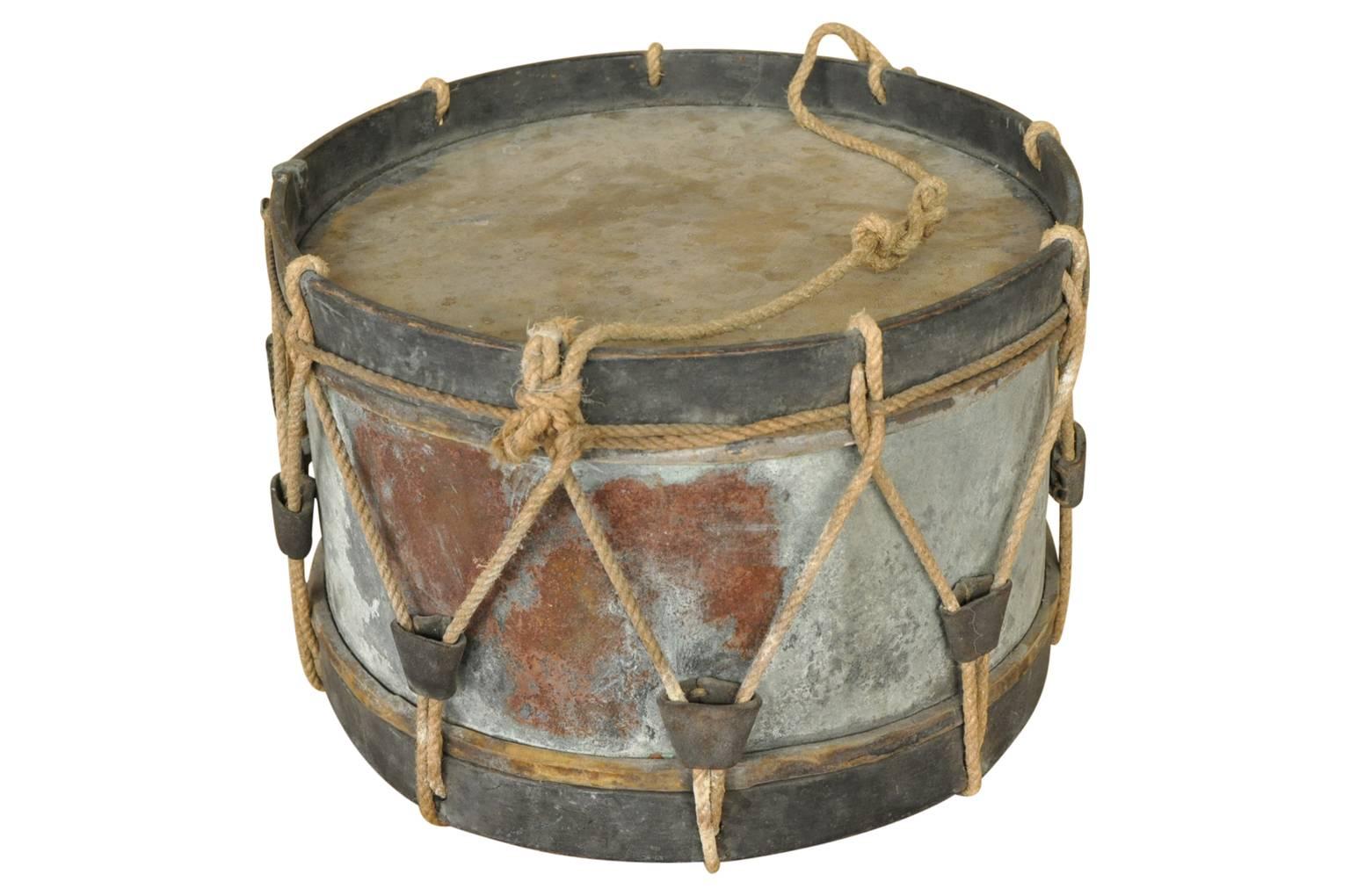 Charming 19th Century French Drum In Excellent Condition In Atlanta, GA