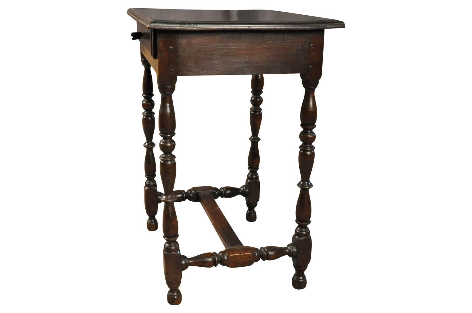 French Early 19th Century Louis XIII Style Side Table In Excellent Condition In Atlanta, GA
