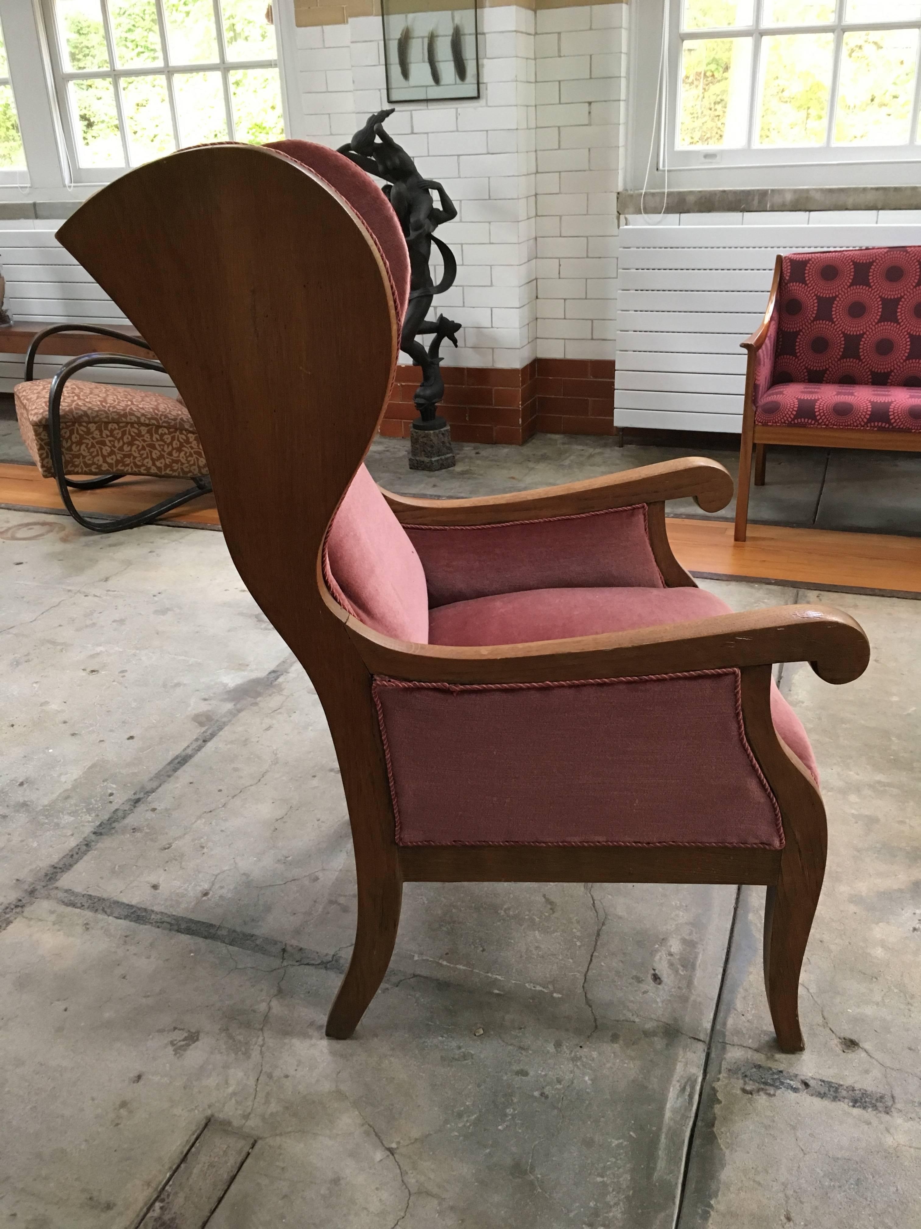 20th Century High Wingback Chair by Frits Henningsen, 1940s For Sale
