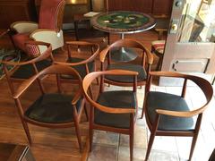 Set of Six Classic Hans Wegner "The Chair" for Johannes Hansen